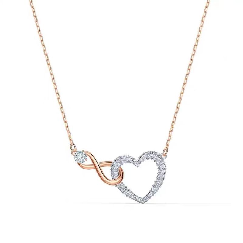 Collar y pulsera de mujer con superposición romántica de amor eterno, joyería noble de lujo, regalo para novia_voghion.com
