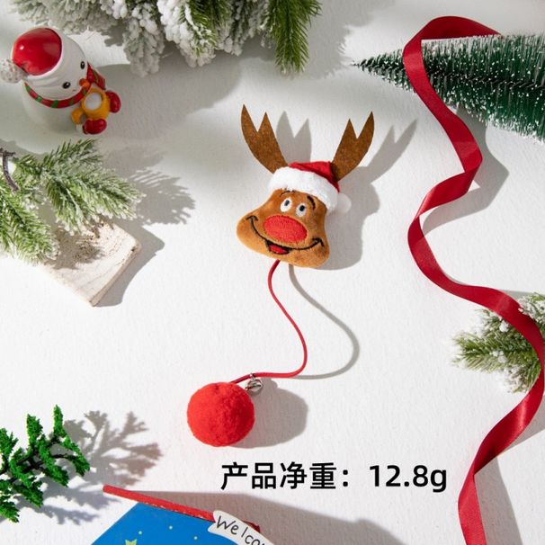 Bell Creative Gift Element Teasing Cat Wand Pet Toy Santa Claus Reindeer Snowflake_voghion.com