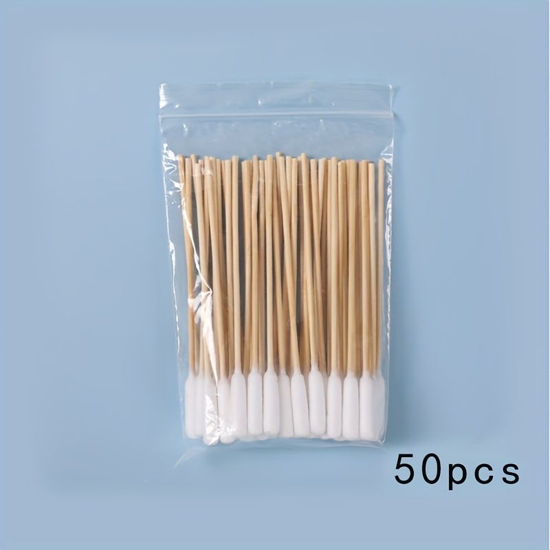Hisopos de algodón desechables para mascotas, con mango de madera, para limpieza de oídos de perros, 50/100/250/300/400/500/1000 unidades_voghion.com