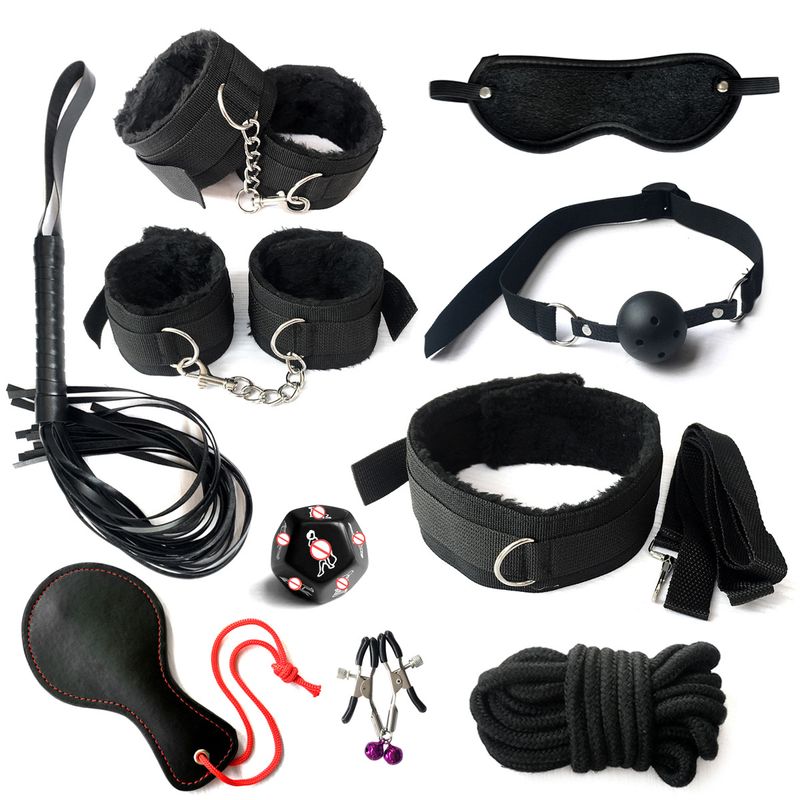 Source factory spot wholesale ribbon training SM10 ten-piece set with sexy dice toys red women's products_voghion.com