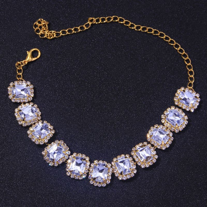 Hip-Hop-Kristall-Fußkettchen, luxuriös, glänzend, Ins-Stil, Hipster, kreativ, hundert passender Fußschmuck_voghion.com