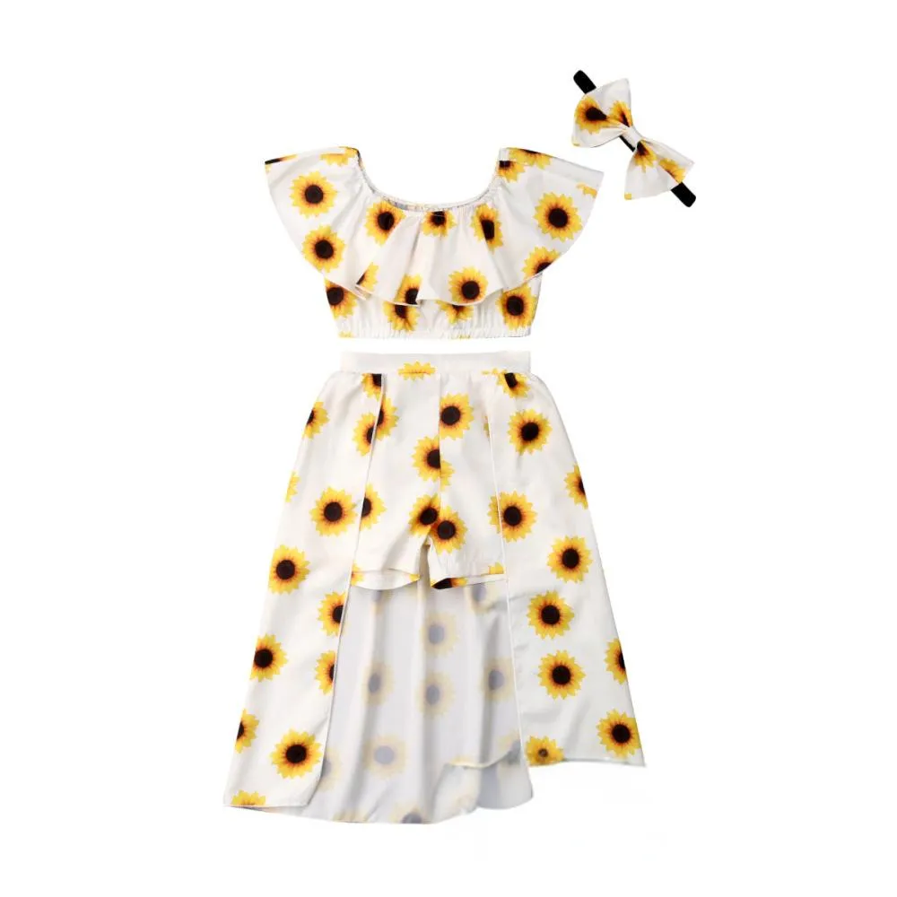 Ensemble jupe tournesol printemps-automne mère-enfant_voghion.com