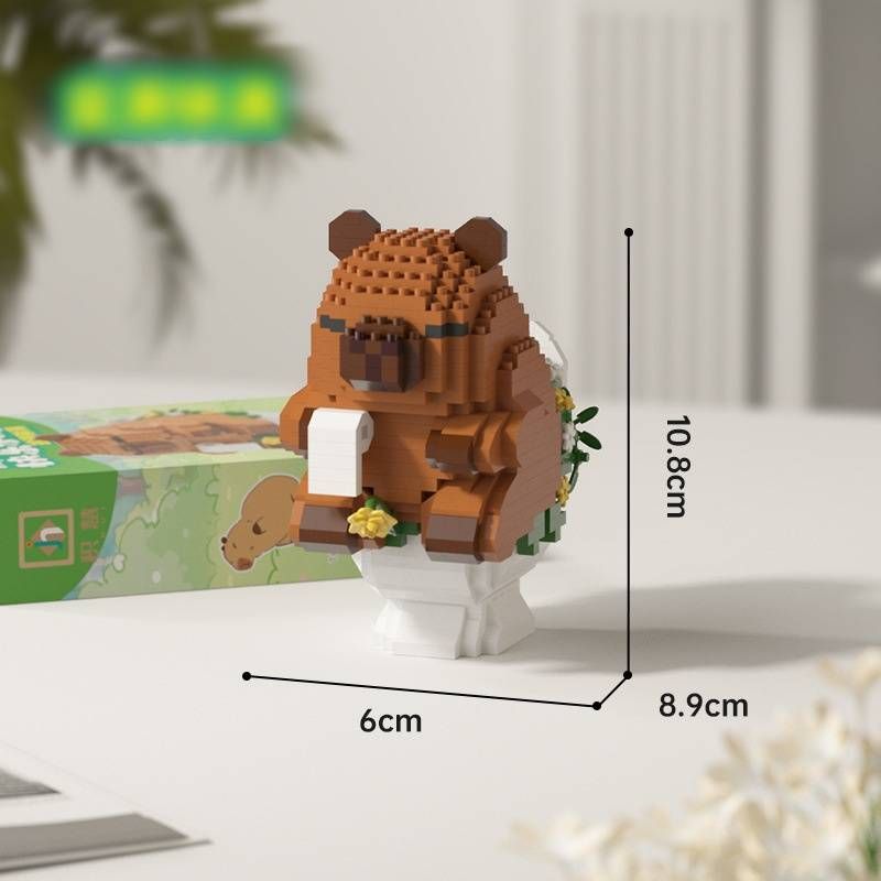Capybara Bala Trendy Play Ornaments Cartoon Animal Lego Toys Educational Assembly Building Blocks Toy Gift_voghion.com