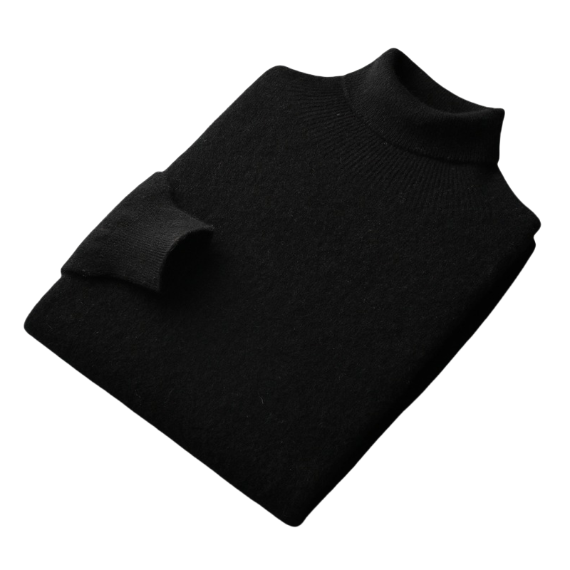 Men's Inner Layer With A Semi-high-neck Pullover Sweater And A Thick, Large-sized Cashmere Sweater For Autumn And Winter_voghion.com