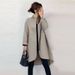 Women's Clothing Spring And Autumn Hot Sale Fashion Stand Collar Zipper Irregular Coat Mid Length Coat_voghion.com