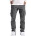 Premium Products 2025 Spring/Summer New Men's Workwear With Folded Drawstring Multi Pocket Casual Pants_voghion.com