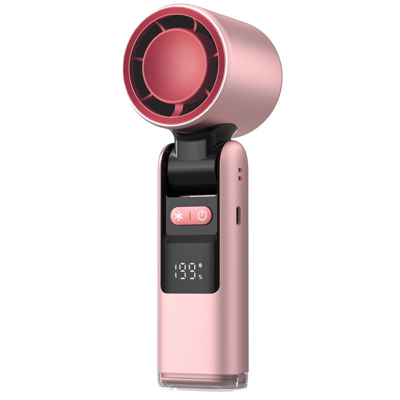 ​​Hochgeschwindigkeits-Handventilator mit Turbokühlung – 199 einstellbare Stufen mit Digitalanzeige und faltbarem Design (Eisbriseneffekt)​_voghion.com
