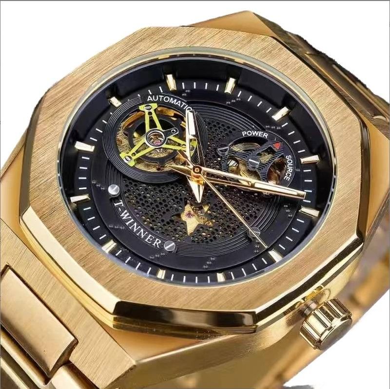 Tourbillon Hollow Automatic Mechanical Watch Men's Vintage Upscale Luminous Waterproof Minimalism Watch Men's Fashion_voghion.com