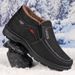 Scarpe invernali in pile calde con suola morbida, scarpe casual antiscivolo in cotone per anziani_voghion.com