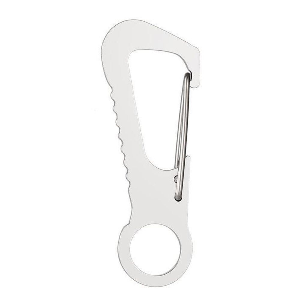 Outdoor multi-function mountaineering Stainless steel Waist clip Quick hanging buckle Portable Bottle opener Key ring_voghion.com