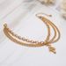 New Multi-layer Hollowed Out Foot Decoration Tassel Snake Shaped Pendant With Three-layer Leg Chain For Women_voghion.com