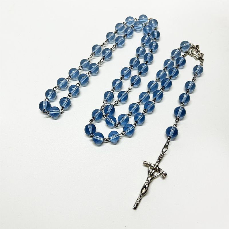 Collana a cinque punte con fibbia a catena in filo di rame bianco, nuova di zecca, con perline di cristallo ad alta trasparenza_voghion.com