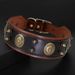 Beirui Durable Leather Collar Brown_voghion.com