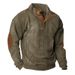 Heren corduroy pullover sweatshirt Henley shirt casual lange mouw T-shirt_voghion.com