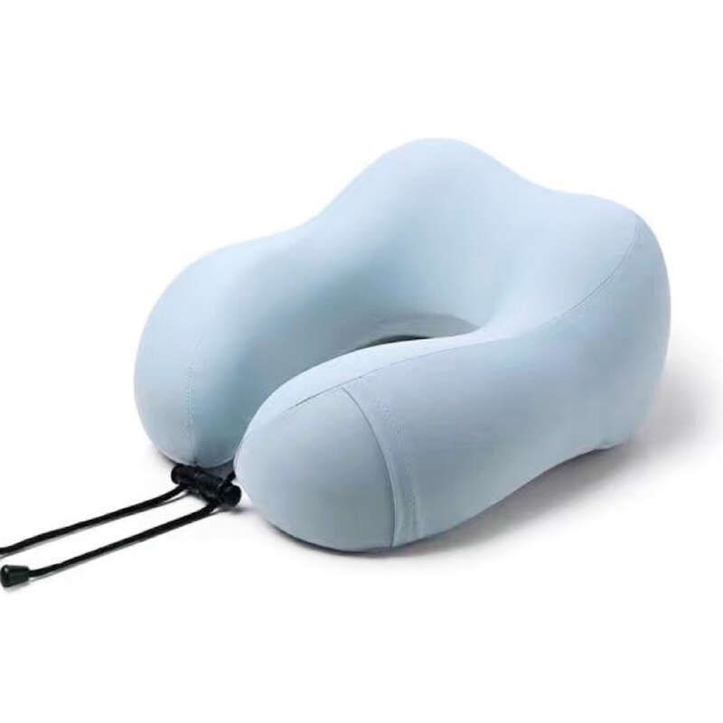 【 】 Con cuscino da viaggio portatile per il collo e il pisolino a forma di U in lattice naturale tailandese_voghion.com