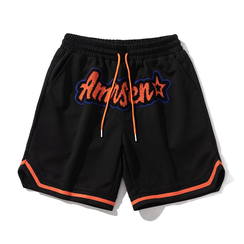 Short de sport américain pour hommes, marque de mode de rue d'été, maille de basket-ball, design surdimensionné, short décontracté ample_voghion.com
