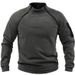 Stand Collar Sweatshirt Spring Autumn Loose Solid Color Outdoor Warm Breathable Tactical Men's Top_voghion.com