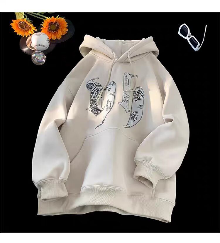 Sudadera con capucha extragrande para hombre: jersey de forro polar de algodón grueso de 400 g/m² con estampado de dibujos animados, prenda básica de ropa urbana para adolescentes y adultos._voghion.com