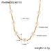 Imitation Pearl Versatile Collarbone Titanium Steel Necklace French Retro Beaded Patchwork Necklace_voghion.com