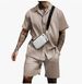 Abbigliamento da uomo Camicia abbottonata casual e comoda da uomo Pantaloncini a maniche corte Completo_voghion.com