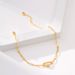 Paper clip chain design Brass plated gold diamond simple Bracelet_voghion.com