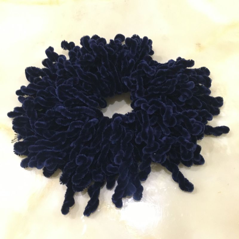 Plush and plush yarn bunched hair, solid color headdress, Indonesian headscarf accessories, ethnic base hat headwear_voghion.com