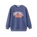 Mother & Kids Autumn New Children's Clothing Medium And Large Children's Letter Print Blue Sweatshirt Small Order Wholesale_voghion.com