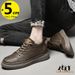 Men Booster Sneakers Chunky Elevator Shoes Height Increase Insole 6cm Man Lift Tall Leather Spring Autumn Plus Size 36-47_voghion.com