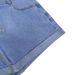 Pantaloncini in denim elasticizzato alto da donna - Pantaloncini cortissimi stile street con orlo arrotolato, vestibilità comoda ed elasticizzata_voghion.com