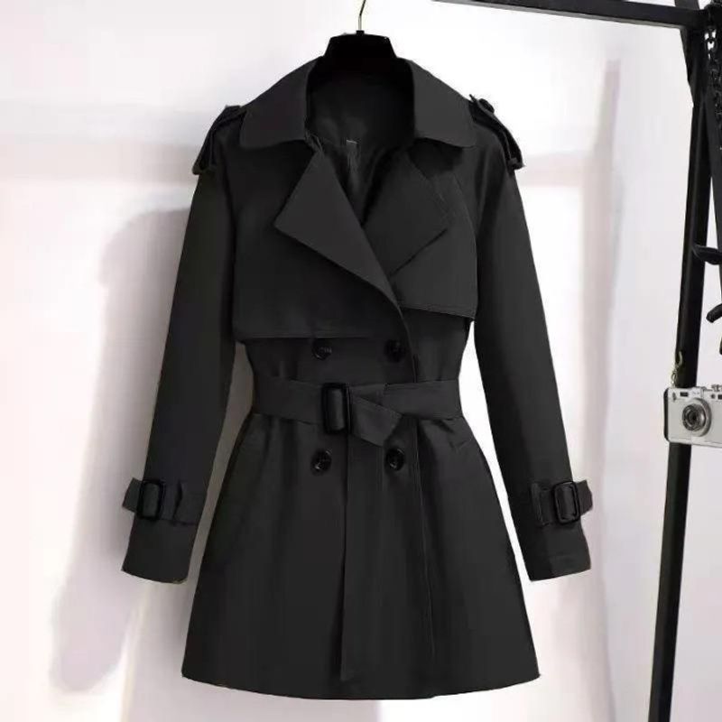 Damenbekleidung mittlerer und langer Stil kleines schickes Design High-End-Frühherbst- und Winterjackenmantel_voghion.com