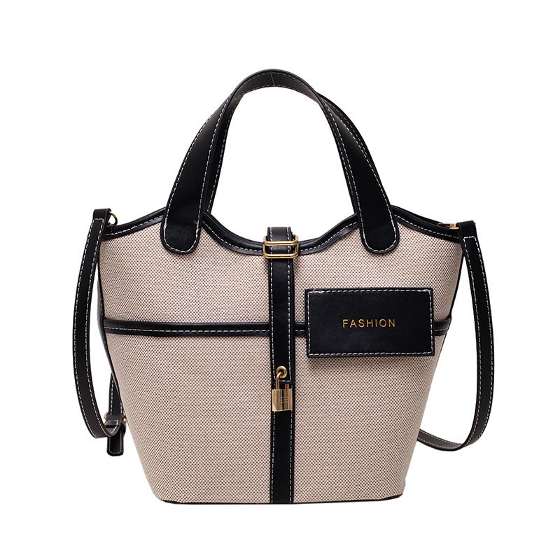 Yuezi bag female 2023 summer new vegetable basket bag handbag hand bucket bag canvas shoulder Messenger bag_voghion.com