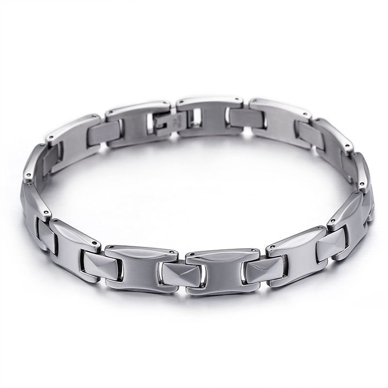Jewelry Classic Polished Gold Business Titanium Steel Domineering Men's Bracelet_voghion.com