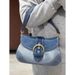 Denim Underarm Bag French Splicing Canvas Bag Shoulder Bag Handbag_voghion.com