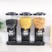 3 Canister Cereal Dispenser, Kitchen Pantry Storage Organizer For Cereal, Rice, Snacks, Countertop Space Saving Containers_voghion.com