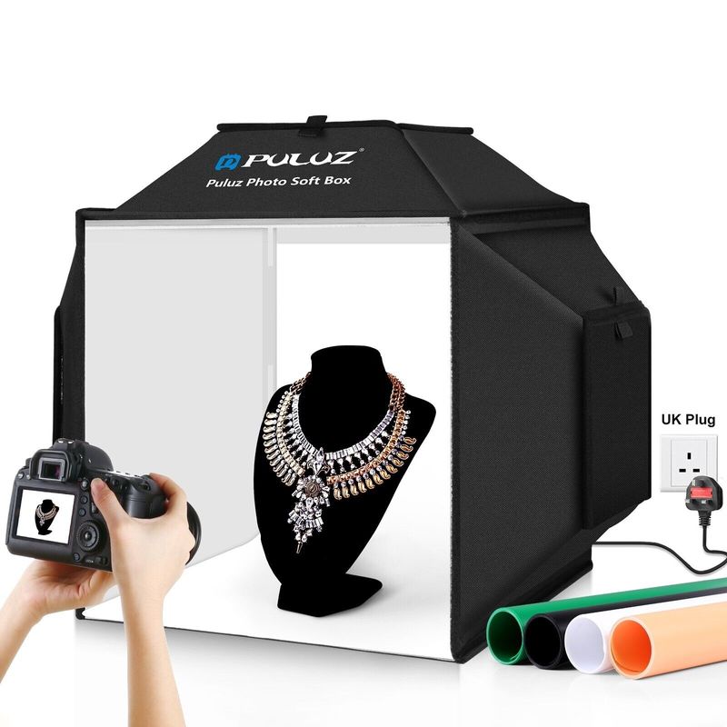 Professional Photo Studio Light Box & Soft Box PULUZ Black 40Cm Upgraded Version_voghion.com