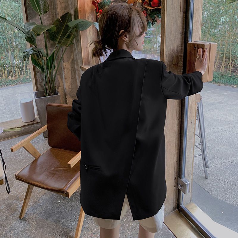 Women's Clothing High grade slit gray small suit jacket _voghion.com