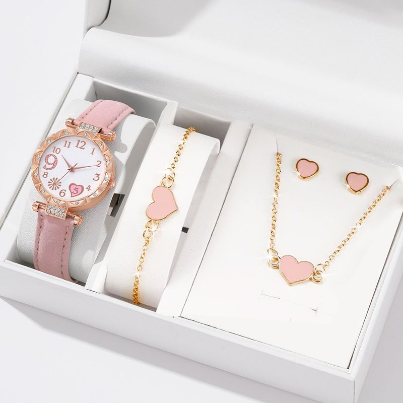Women's Bracelet Watches New Style Women's Watch Fashion Personality Simple Watch Love Digital Belt Watch Set_voghion.com