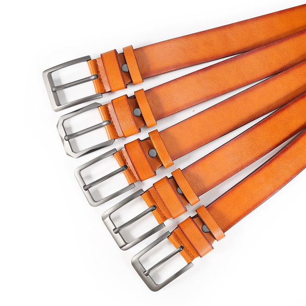 Herrengürtel Leichte Platte Legierung Dornschließe Gürtel PU Kratzfest Schnallenkopf Zufällig Gemischter Stil_voghion.com