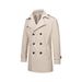 Men's Slim-Fit Trench Coat – British-Inspired Double-Breasted Lightweight Overcoat In Modal & Rabbit Fur (XS-2XL, Black/Khaki/Beige)_voghion.com