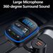Wireless BT Adapter: 7 Color Backlit, 2 LED Display, QC3.0 Type-C USB Car Charger, FM Transmitter & AUX Radio Receiver,_voghion.com