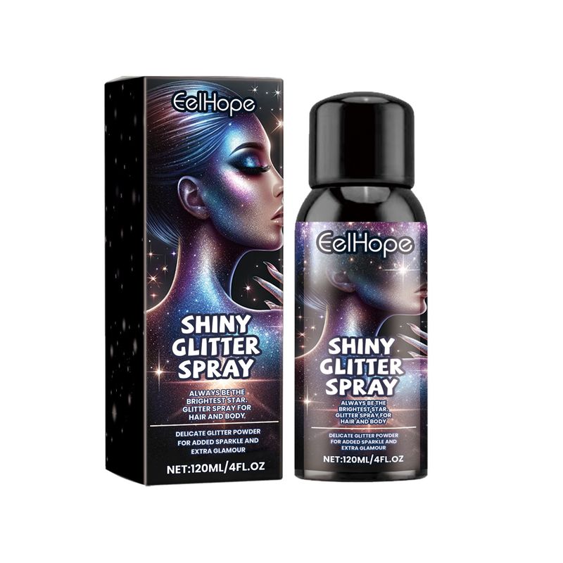 Spray strălucitor pentru strălucire, Spray pentru claviculă pentru corpul părului, strălucire pentru carnaval festiv_voghion.com