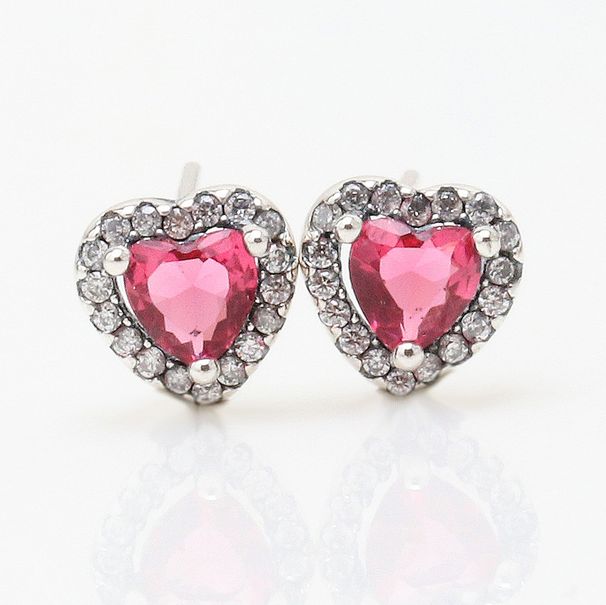 Damsmycken Ädla Hjärtörhängen Modeartiklar Retro Röda Hjärtformade Örhängen Kvinnlig Överraskningspresent_voghion.com