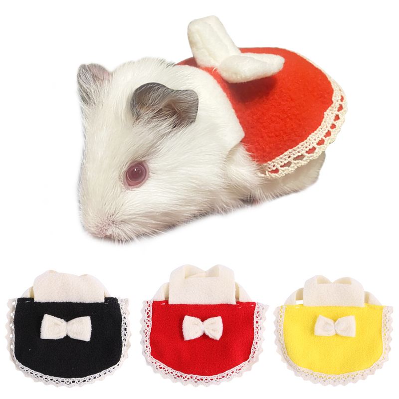 Ropa para mascota con lazo multicolor para hámster, ardilla pequeña y adorable_voghion.com