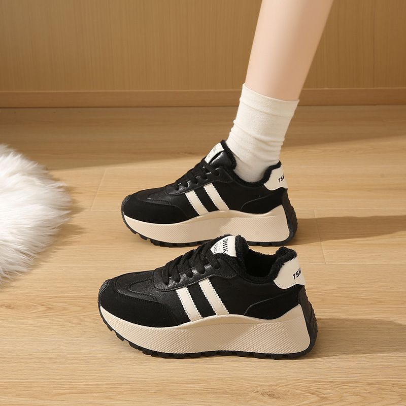 Koreanesch Versioun vu Wäiss mat Plüschhéichtvergréisserende Foussverbesserungsfeatures fir kleng Meedercher, Hierscht a Wanter_voghion.com