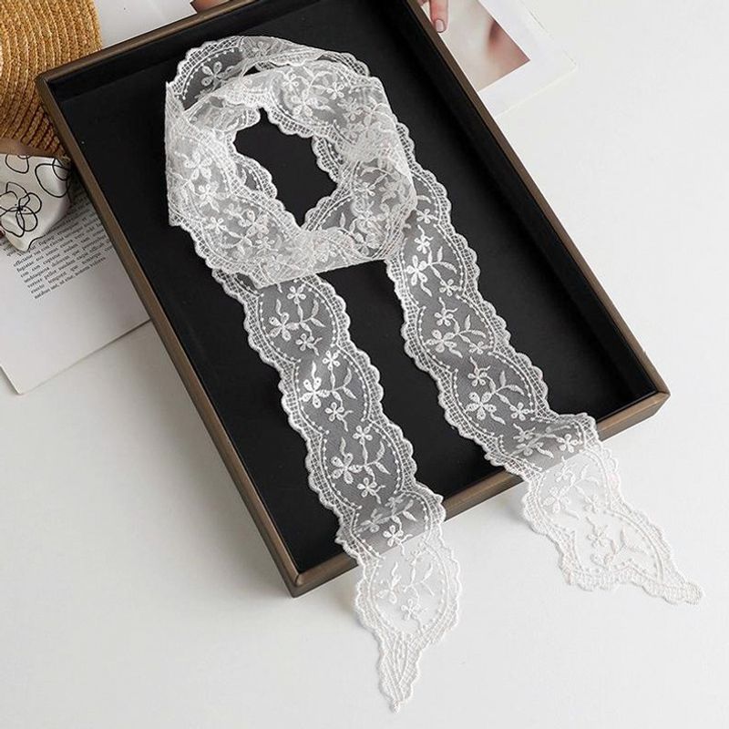 Cintura in pizzo in stile coreano, fascia per capelli, nastro lungo decorativo, sciarpa in seta per donna AL257_voghion.com