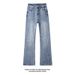 Men's Clothing Wash Bootcut Jeans - Vintage Blue Denim Pants With Cleanfit Style, Comfortable Mid-Rise & Stretch Fit For Casual Wear (M-5XL)_voghion.com