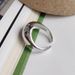 Anello placcato in argento per donna, stile alla moda, personalità coreana, grande decorazione, indice leggero_voghion.com