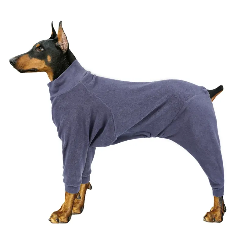 Abrigos de lana cálidos para perros, pijamas de cuatro patas, ropa para perros pequeños, medianos y grandes, ropa para clima frío, trajes de nieve para perros que cubren todo el cuerpo._voghion.com