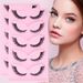 False Eyelashes Oblique Flying Fox Series Hard Stem False Eyelashes 5 Pairs Of Simulation Natural Eye Tail Lengthened Thick Curled Eyelashes_voghion.com
