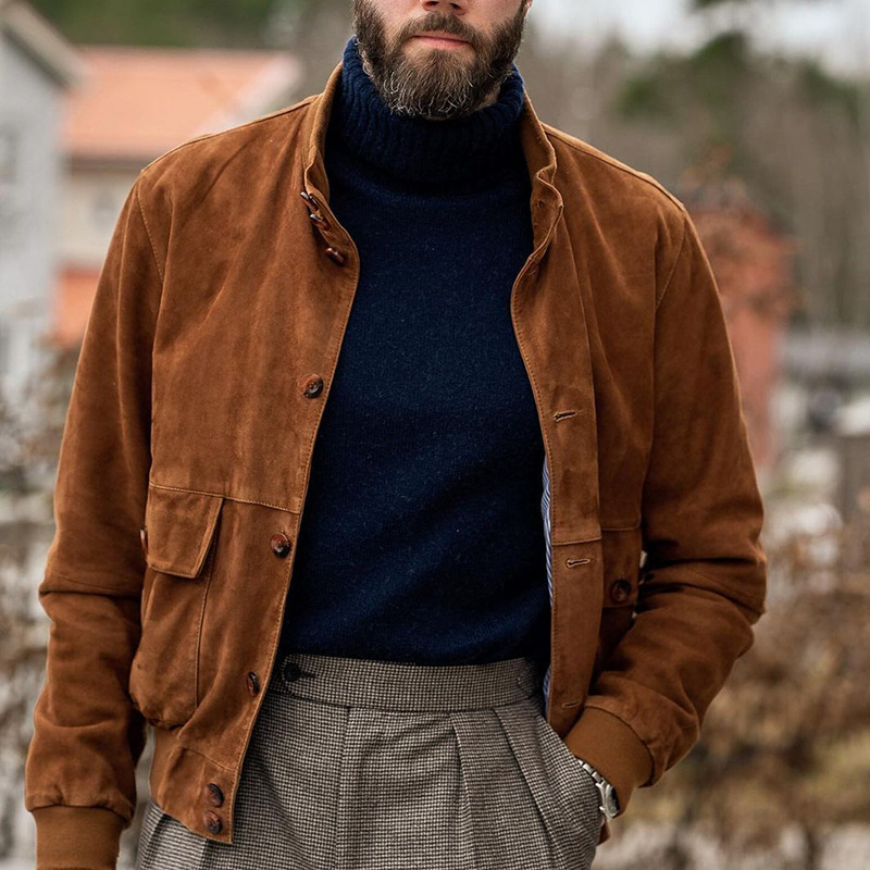 Men's outerwear Men's jackets in autumn with solid color casual outerwear_voghion.com